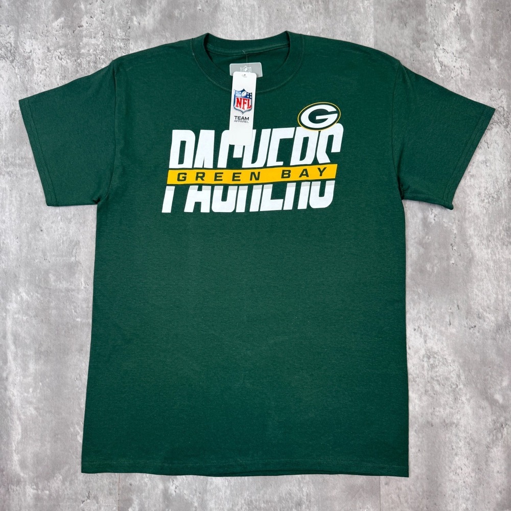 NFL Green Bay Packers‎ T-Shirt Mens Medium Green Yellow Love Team Football NWT